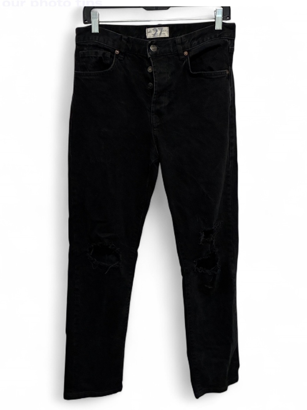 We the Free Bren Boyfriend Black Ripped Jeans